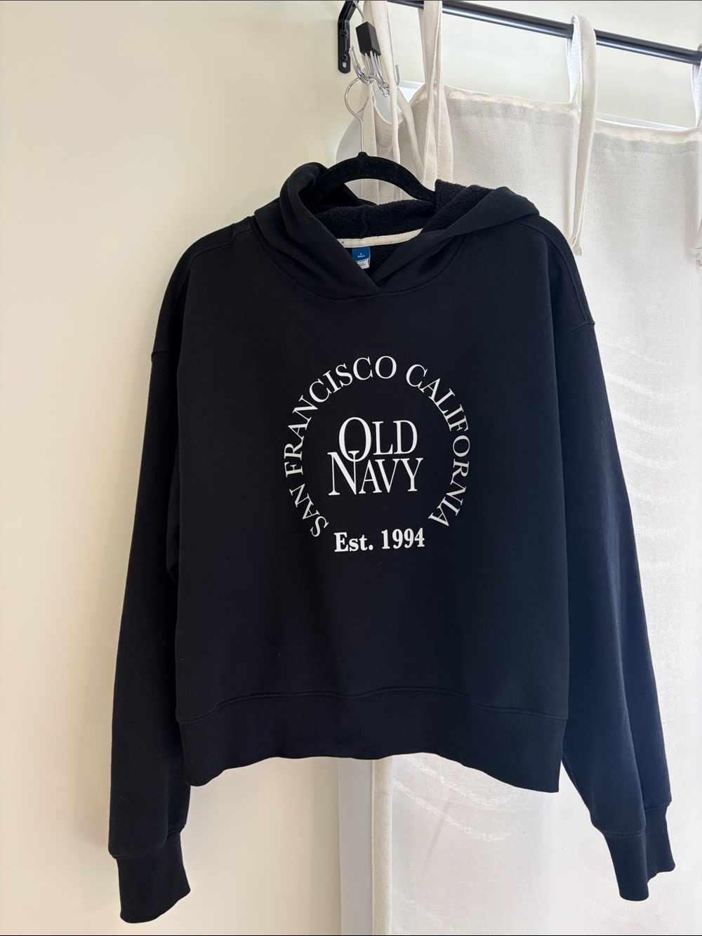 Old Navy Black Cropped Hoodie